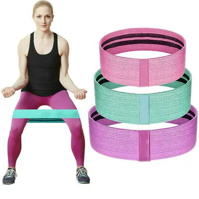 Hot sale fabric cotton booty hip circle resistance fitness bands glute elastic