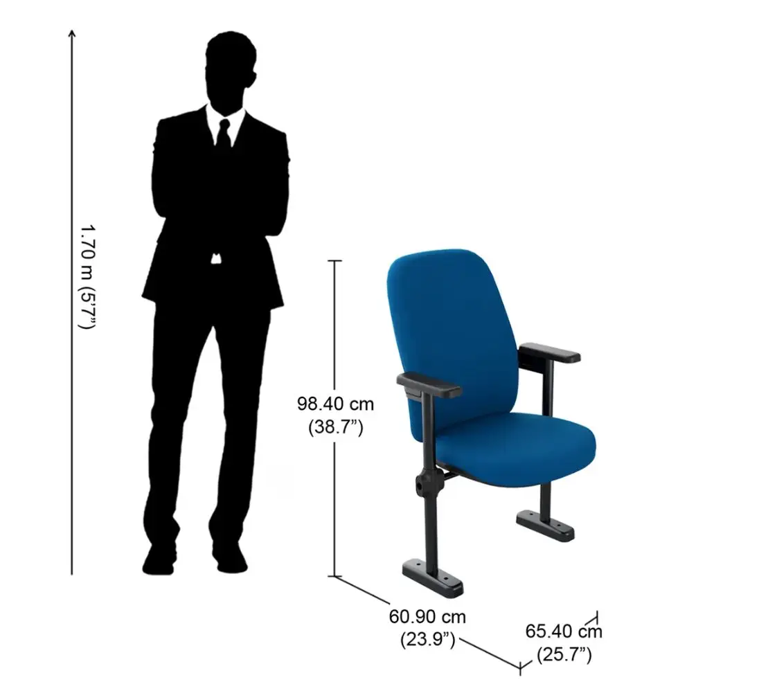 Top Grade Stainless Steel Auditorium Sofa Chairs with Fixed Back Modern Style Attractive Look Reasonable Price