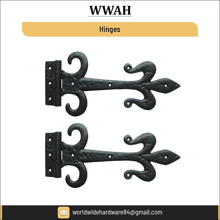 Hot Sale Architectural Door Window Accessories Hardware Cast Iron Door Window Gate Furniture Screw Hinges Supplier