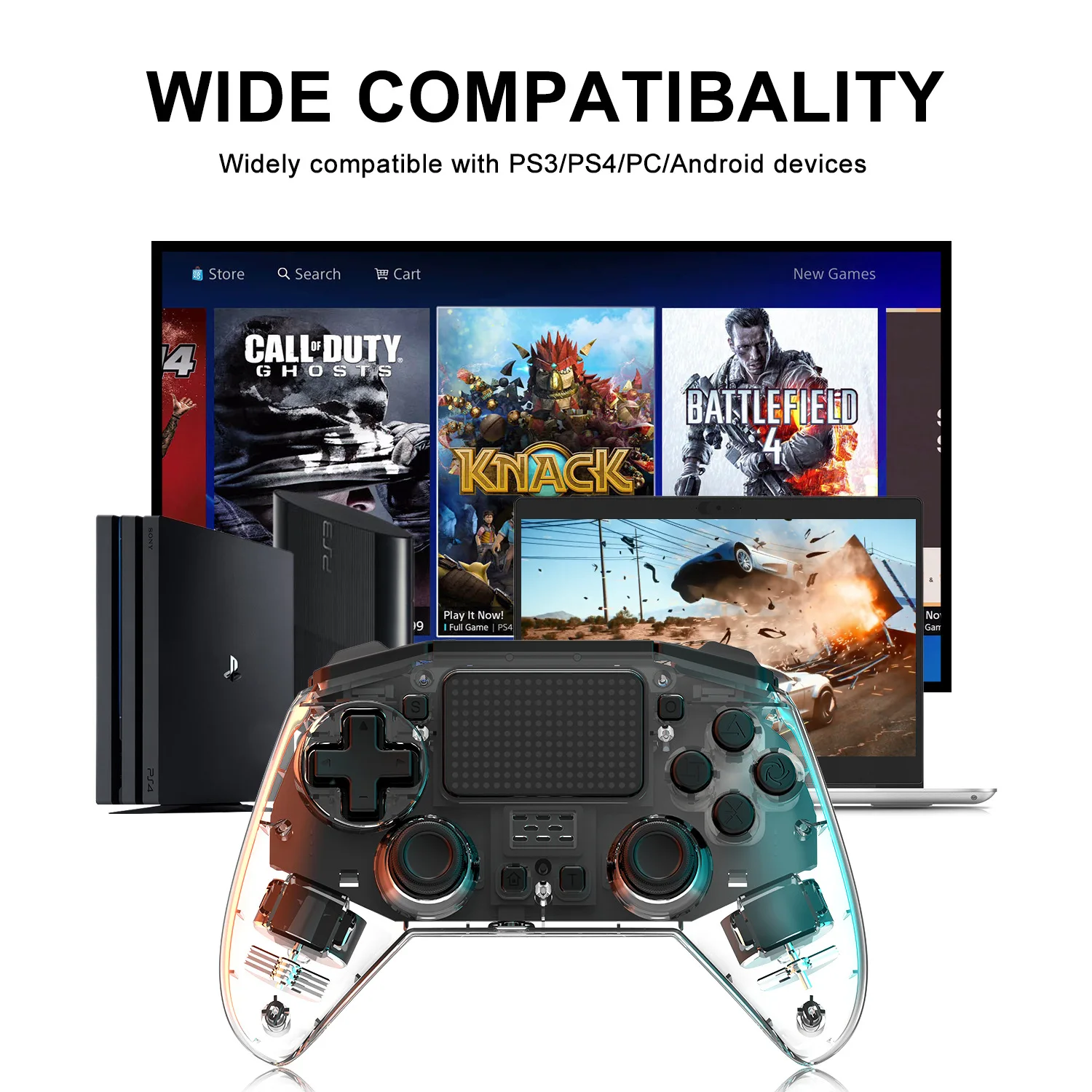 Геймпад для PS4 YP01 высококачественный беспроводной игровой контроллер PS3 ПК и Android
