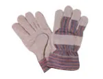Split leather Working gloves grey color /Grey split leather white Rubberized Cuff/ Heavy duty gloves