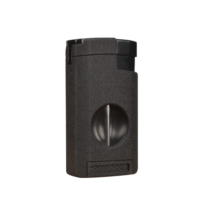 Dual Flame Soft & Torch Flame Cigar Metal Lighter Butane Fuel Refillable Good for Cigar Cigarette Lighters