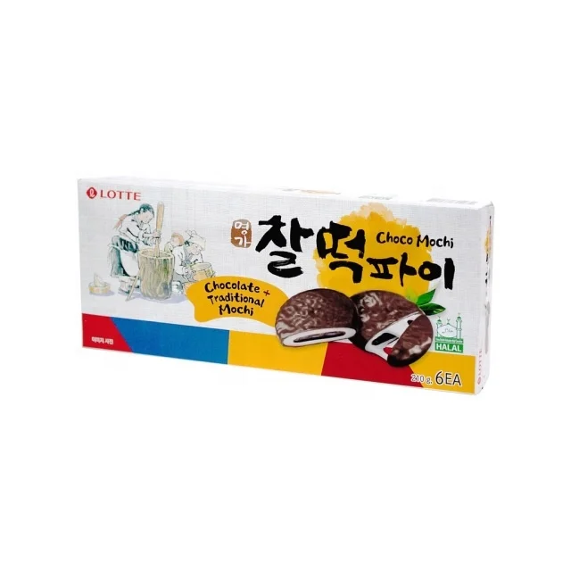 LOTTE MOCHI PIE CHOCOLATE RICE PIE CHOCOLATE TRADITIONAL MOCHI