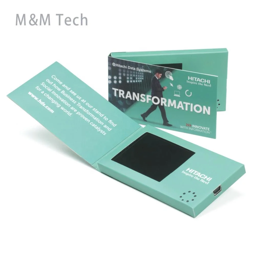 Custom2.4 Inch Video Business Card Digital Display LCD Screen video Play Greeting Wedding Invitation Gift card video Brochure