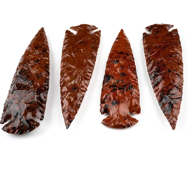 Mahogany Obsidian Athame Obsidian Arrowheads Handmade Arrow Gemstone Hand Knapped Black Obsidian Crystal Arrowheads For Sale
