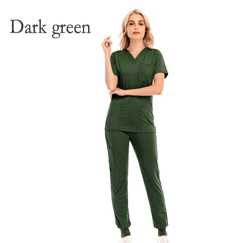 Nursing Scrubs Uniforms Clothes Laboratory Coat Beauty Work Clothes Coat Uniform Health Workers Nursing Short Sleeve