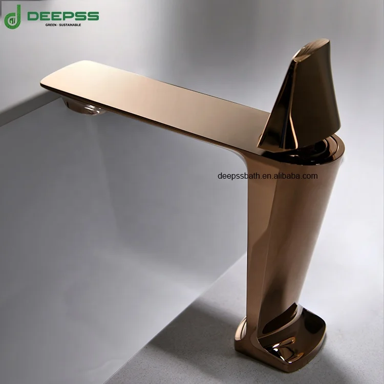 Deepss rose gold bathroom sanitary ware basin mixer hot cold water taps washbasin faucet