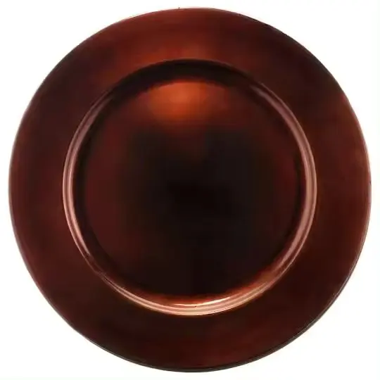 Excellent Quality Handcrafted Metal Food Serving Plate Good Design Tableware Charger Plate Brown Color New Look Dishes & Plates