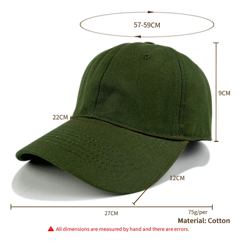 Solid Color 100% cotton plain soft top embroidery sports cap Dad hats cotton adjustable blank custom unstructured baseball cap