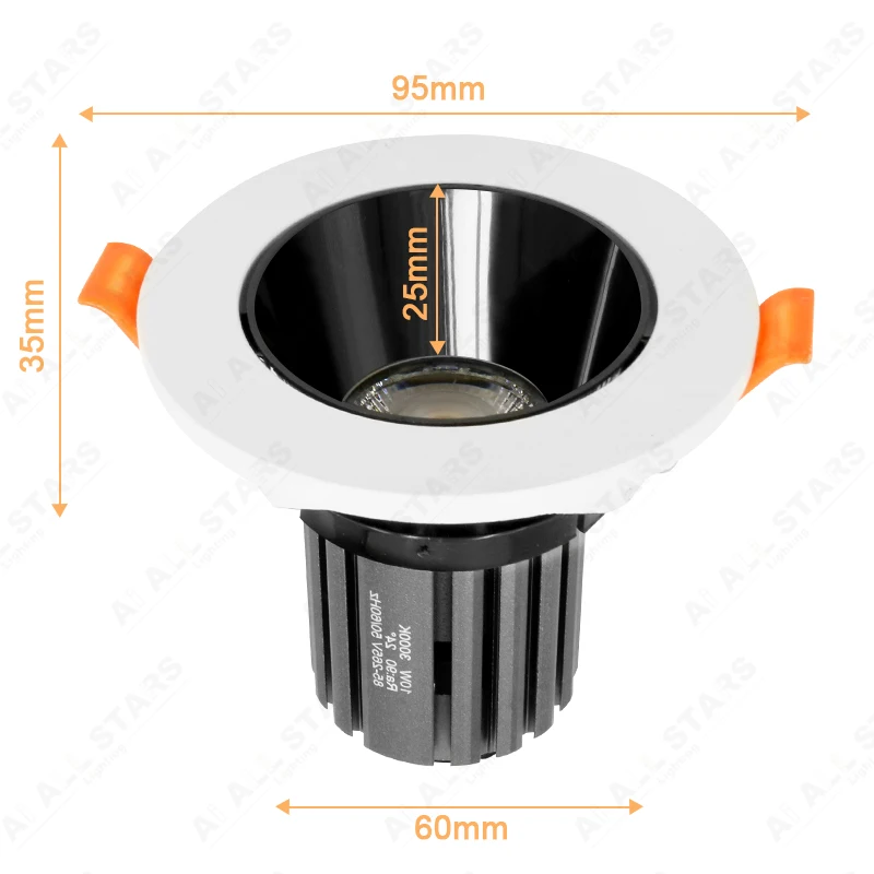 Gu10 Mr16 Recessed Downlight Fixture Aluminum With Gu10 Socket Round Down Light Frame Housing Indoor Led Spot Downlight