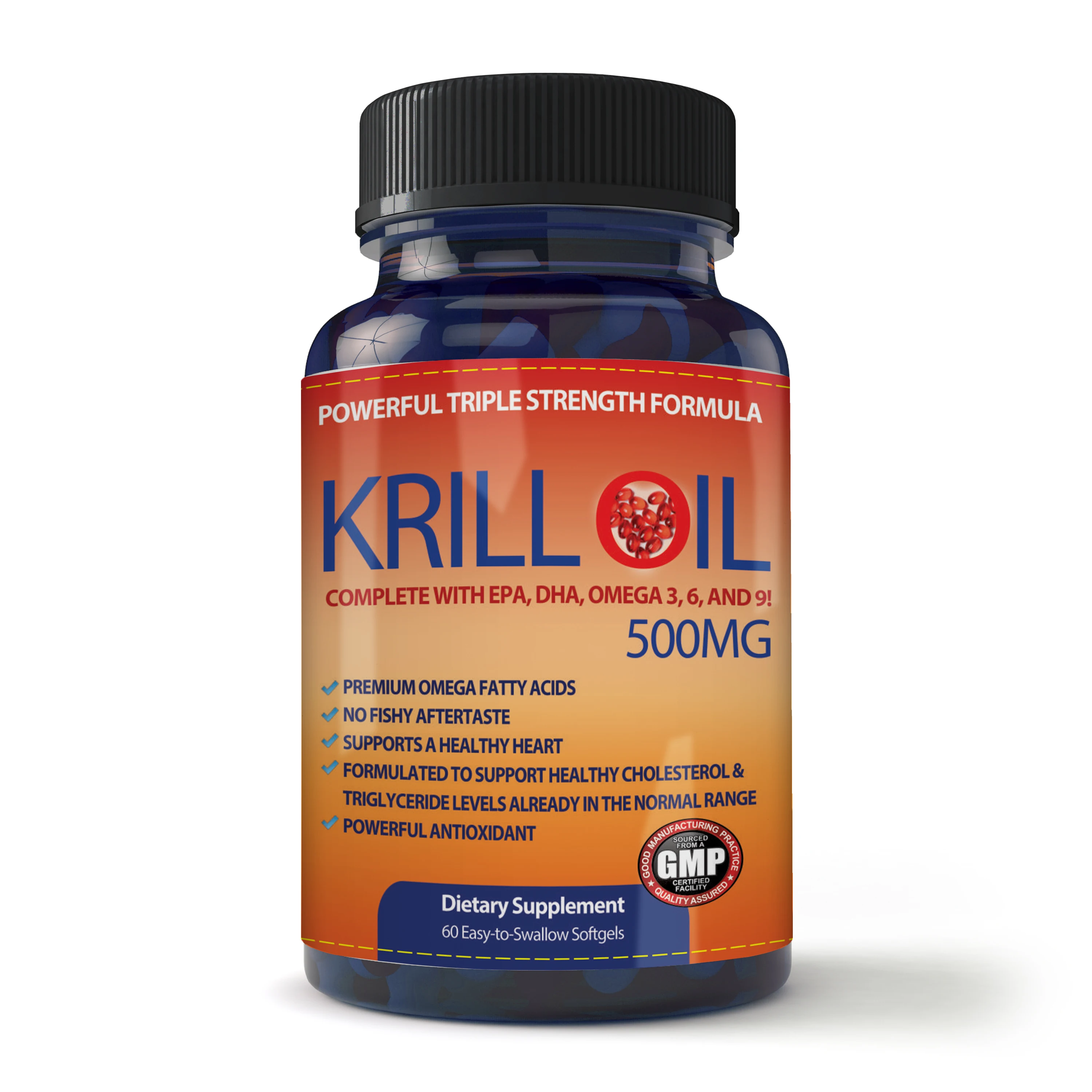 Natural Food Grade human health OEM krill oil softgel omega 3 krill oil
