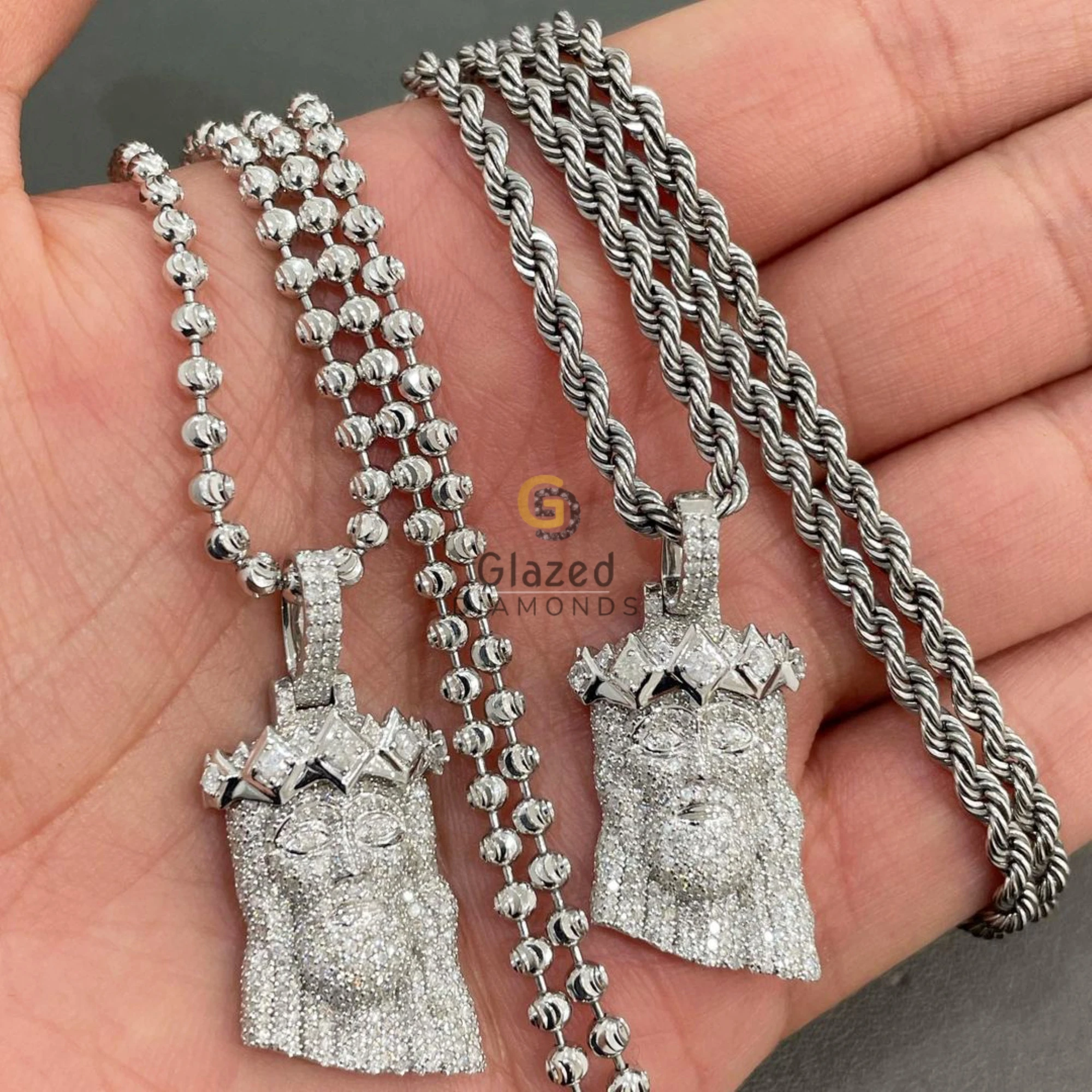 Adorn Yourself With Our 925 Sterling Silver Hip Hop Pendant Featuring Exquisite Lab Grown Diamonds That Exude Elegance