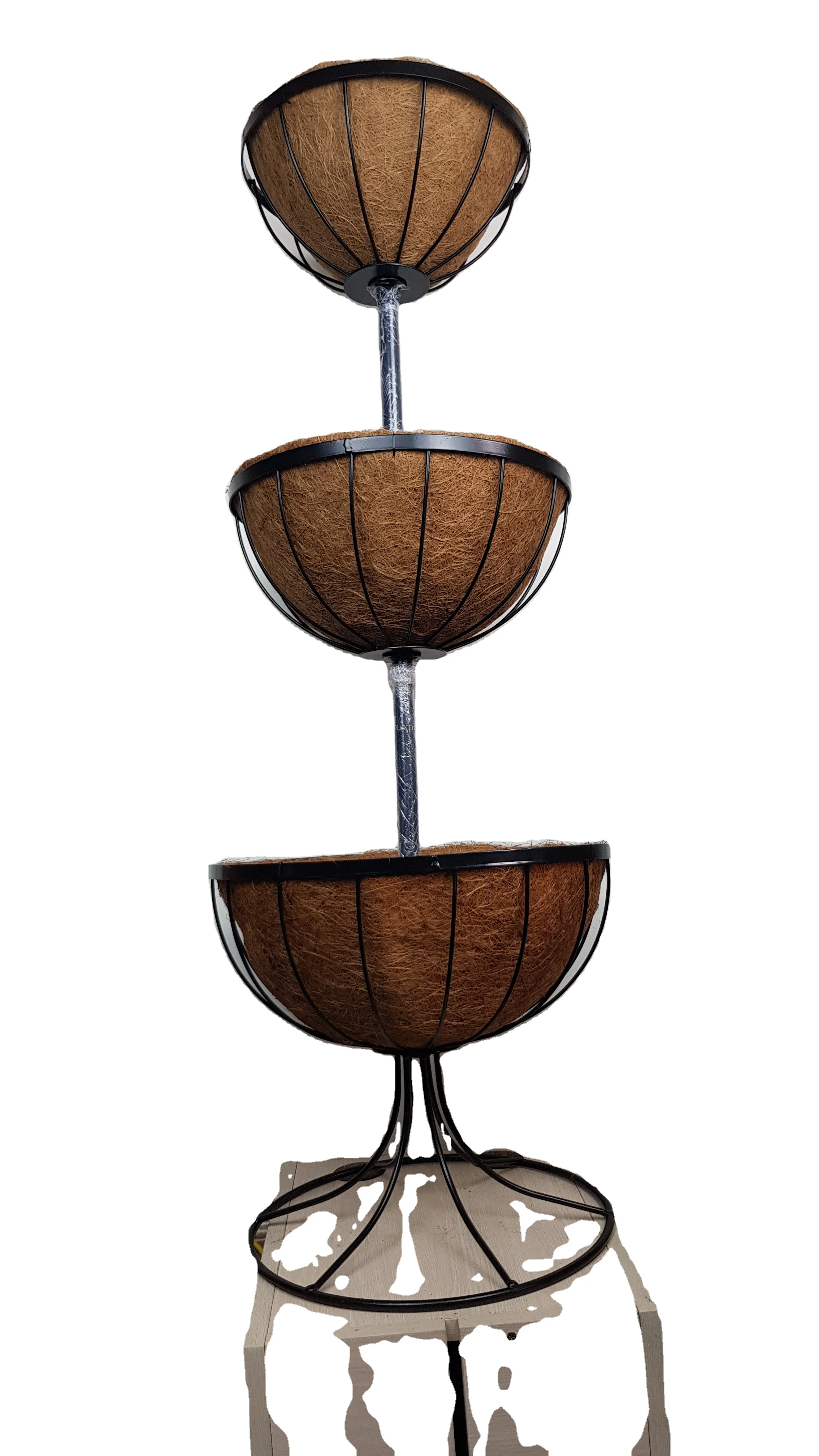 Coconut fiber pot with modern shape planters flower pots & planters coco with metal hanging baskets with coconut coir liner pot