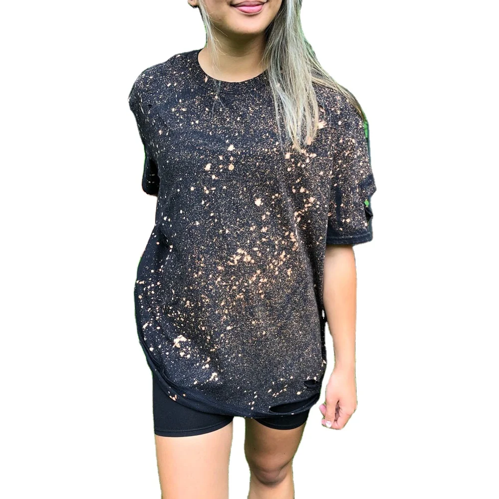 Wholesale 2024 Arrival Men Grey 100% Cotton Distressed T Shirts For Sale Men & Women Washed Distressed Collar T Shirts