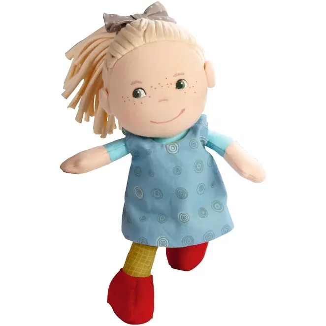 20 cm Soft Body Cuddle Doll customized plush toys with Straw Blonde hair Welcome Gift for and toddlers plush dolls for kids