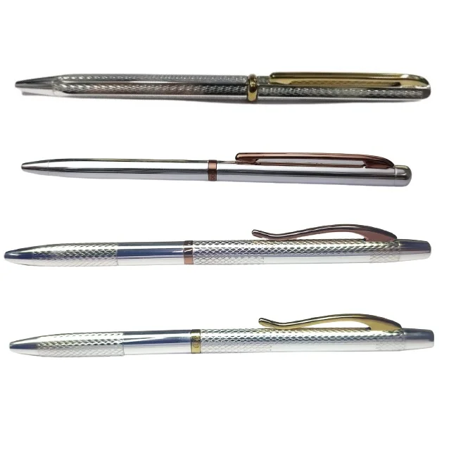 Best Quality Silver Pen With Logo Customized Silver Pen Promotion Use Corporate Office Use