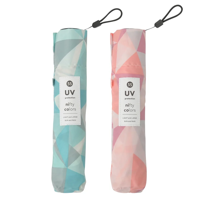 compact folding umbrella smart light geometric carbon mini 55