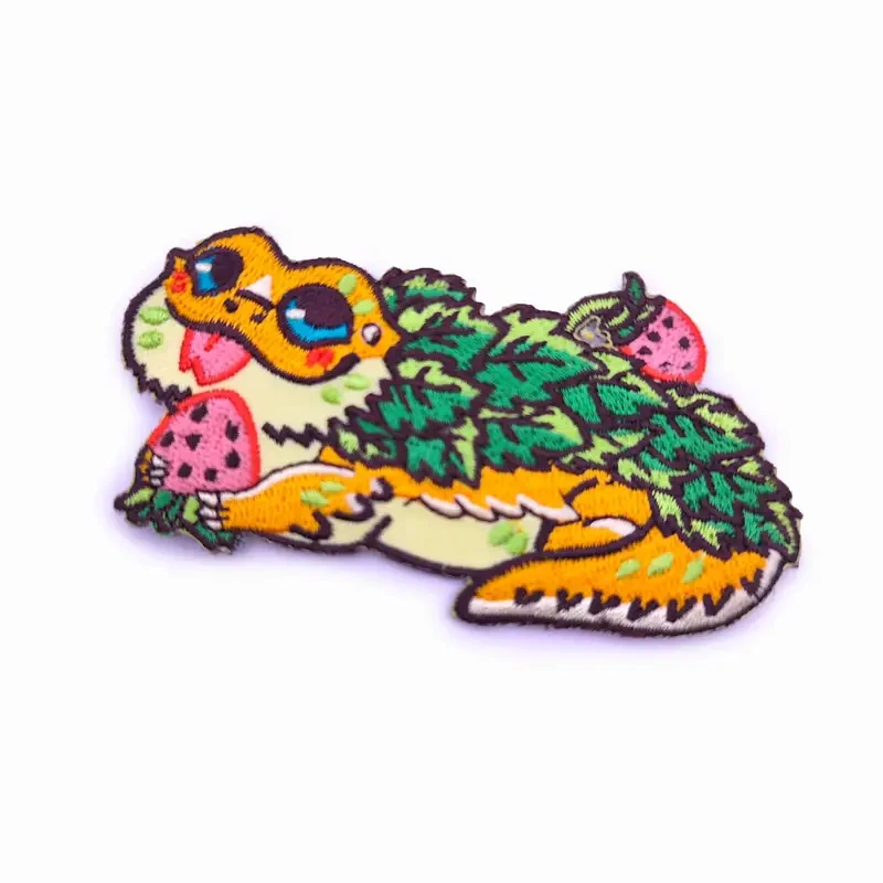 High Quality Custom Logo Embroidered Iron On Embroidery Patches Cute Animal Machinery Heat Transfer Patch For Kids Hoodies