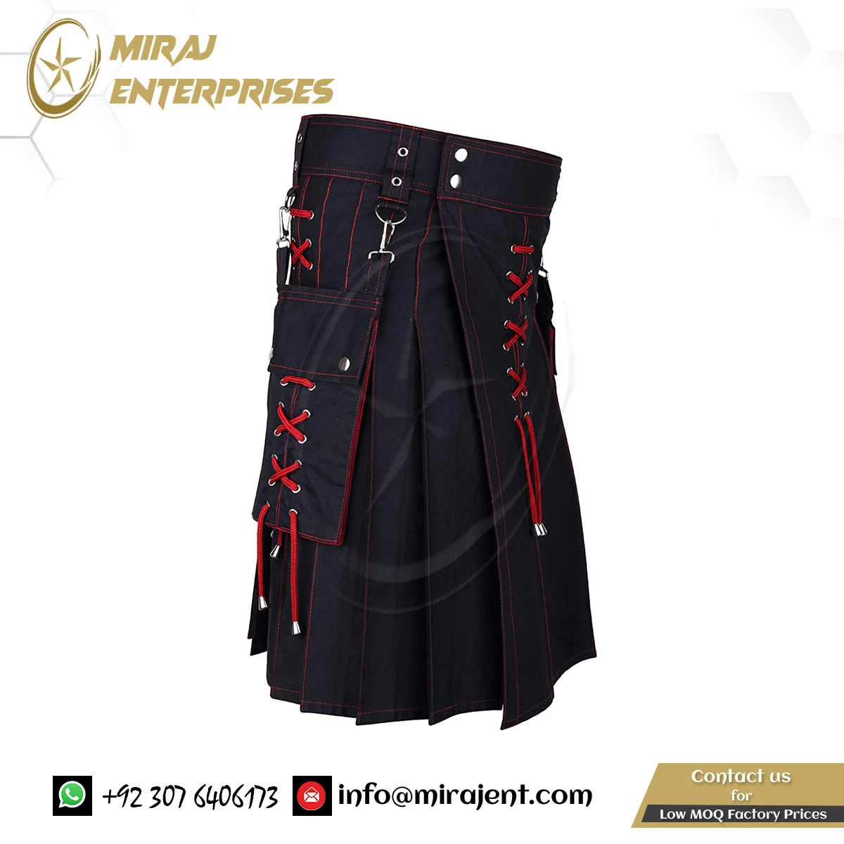 Utility Kilt-Wedding Kilt Scottish Modern Two Tone Cotton Utility Kilts for Men-Sports Wholesale supplier