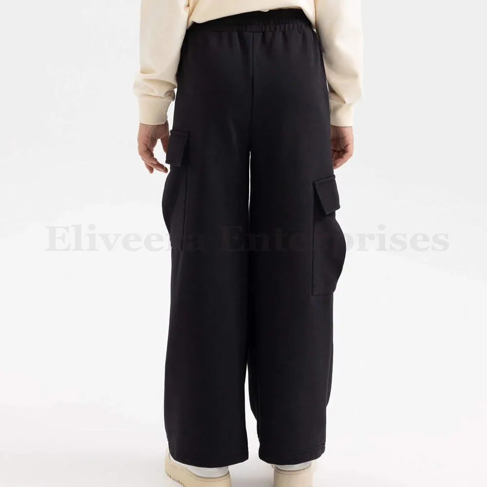 Latest Arrival 2024 Regular Fit Trouser For Kids Girls / Cheap Price High Quality Kids Clothing Custom Logo Cargo Trouser