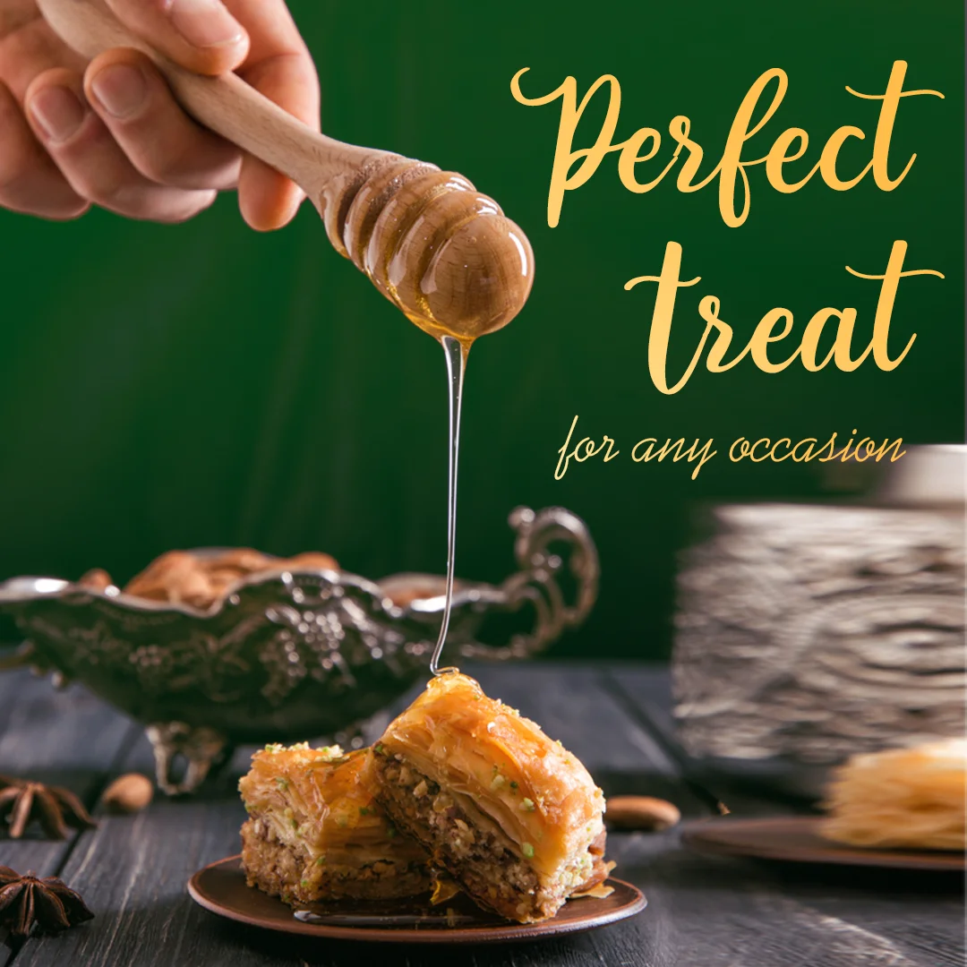 sweets  hala Al Sultan Sweets Mixed Baklawa Honey (800 gm)- Exquisite Assortment of Oriental Sweets