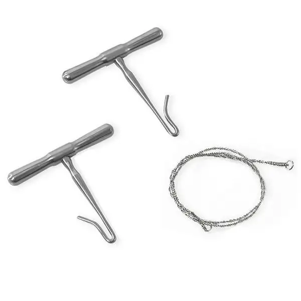 Gigli Saw Wire Set With Two Handles Rust Free Reusable Stainless Steel Orthopedic Surgical Instruments