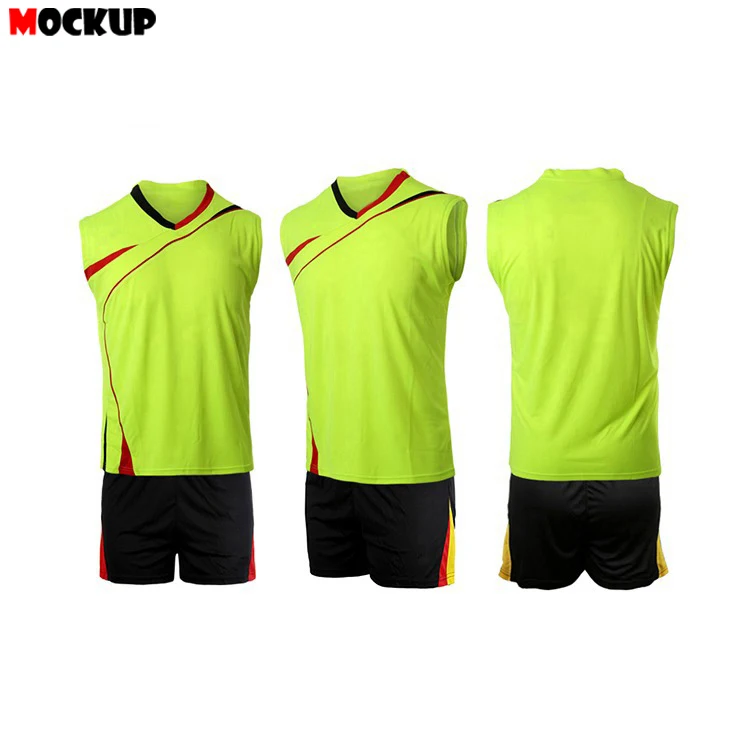 Latest Custom Black And Red Volleyball Uniform Design Team Mens Wear Volleyball Jersey