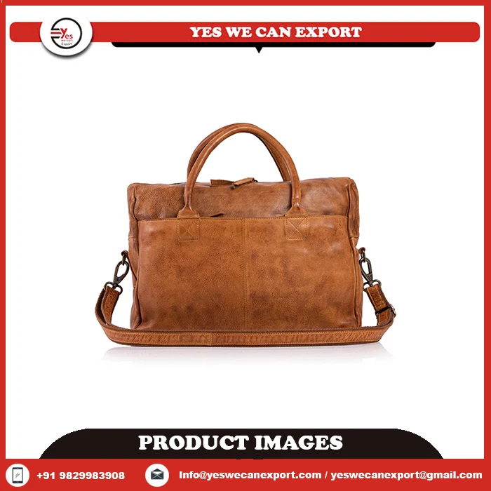 Direct Factory Executive Leather Briefcase Premium Leather Water Resistant Durable Expandable Unisex Leather Briefcases For Sale