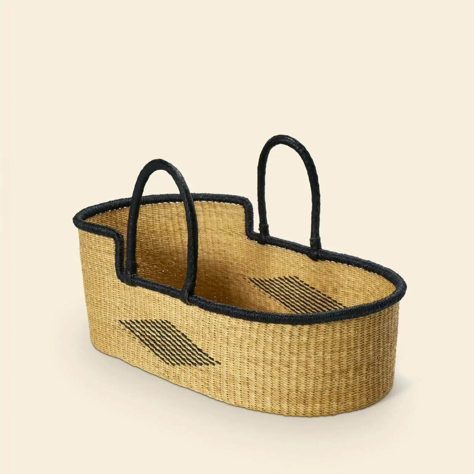Woven Seagrass Moses Baby Basket with Washable Changing Mattress Storage for Wardrobe Use and Clothing