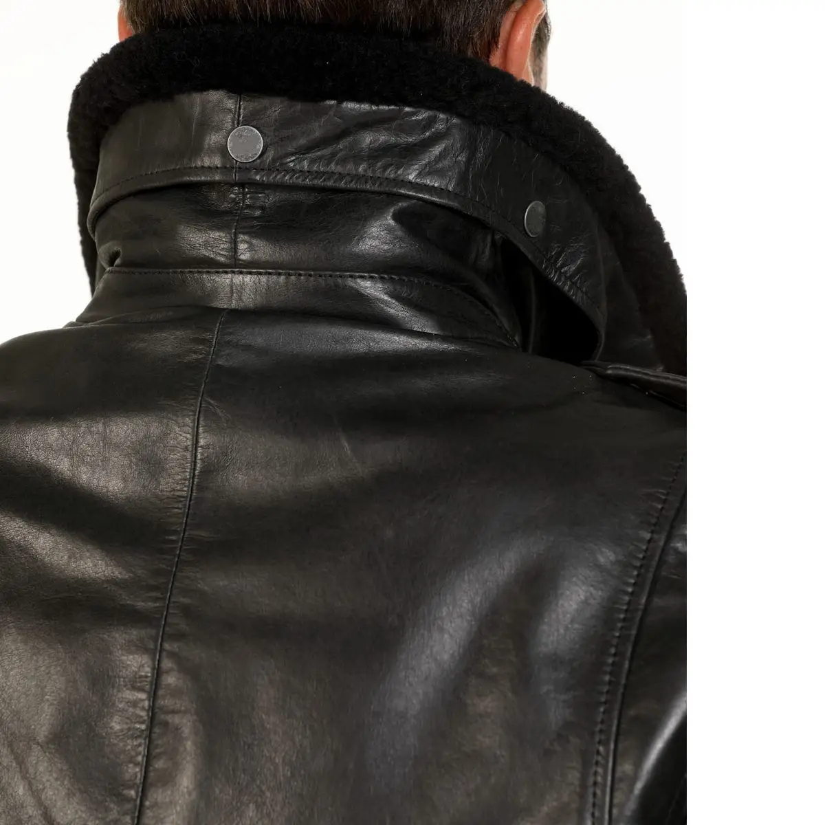 Design Your Own Leather Fashion High Quality Men Leather Jacket in Best Price Shoulder Strap Pakistan Leather bomber Jacket
