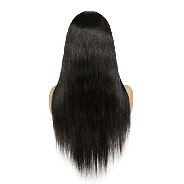30 Inches Full Lace Remy Black straight Wig Hair Extensions Human Hair Wig Extensions HD Raw Virgin Human Hair 150% 180% Density