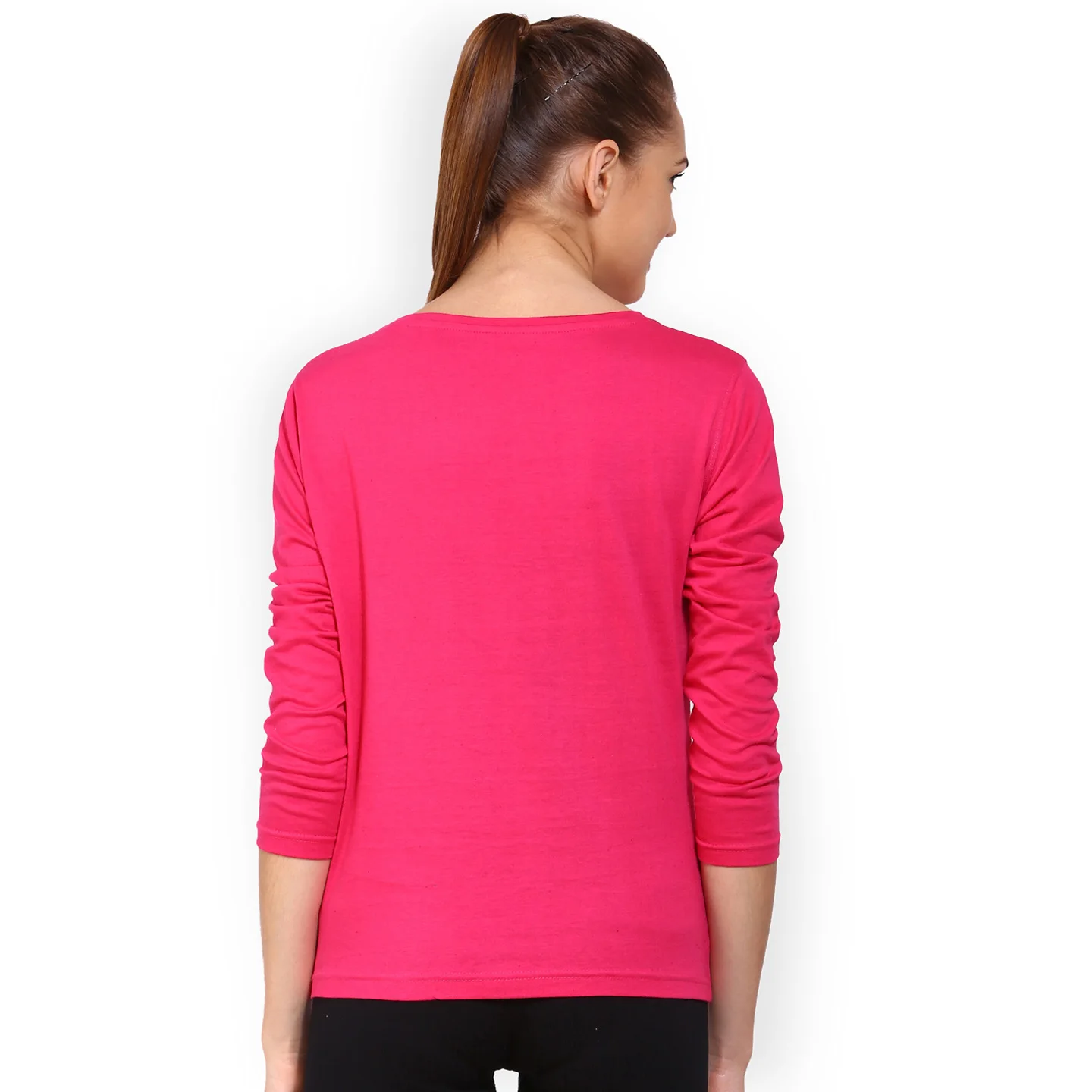 Bulk Price Good Quality Anti-wrinkle Female Fashion Custom Logo 100% Cotton Long Sleeve T shirt Women From Vietnam