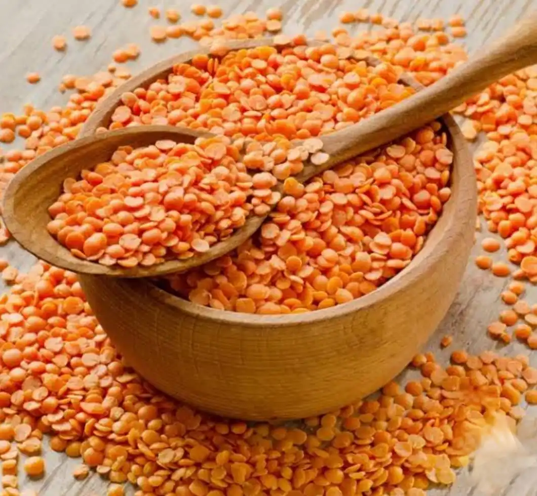 СЕМЕНА красной чечевицы и Chana Dal сушеные объемные упакованные в мешки высшего качества
