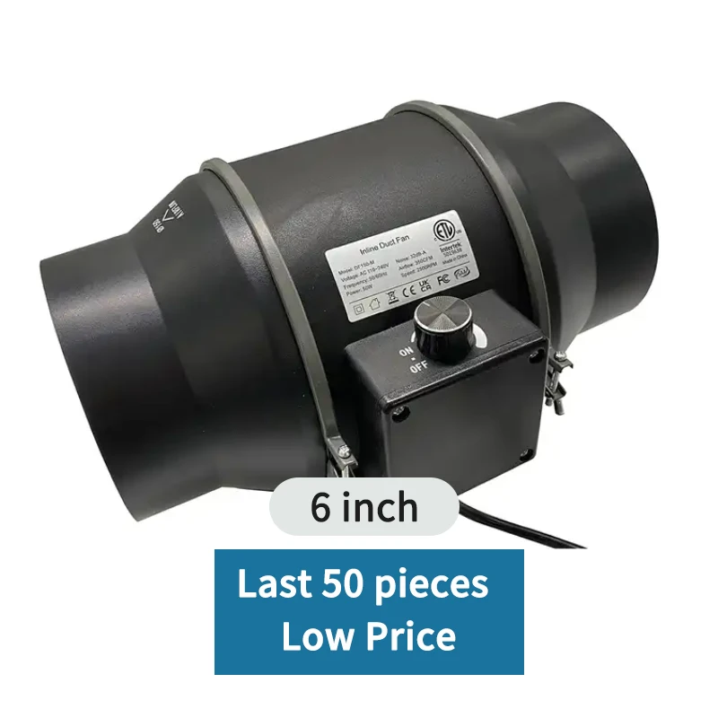 low price clearance 6 Inch New Ventilation System Mix Flow In-line Duct Fan