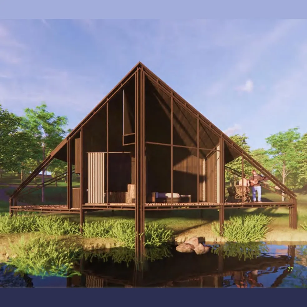 (LCB02) Export tax 0% Vietnam 25m2 PREFAB HOUSE 100% Eco-Friendly Custom 20FT 40FT Luxury Prefabricated building hot sale cheap