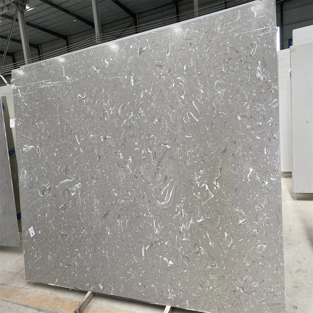 Factory Sale 2700*1800mm Full Body Grey Resin Artificial Stone Marble Slabs Artificial Wall Terrazzo For Wall Floor From China