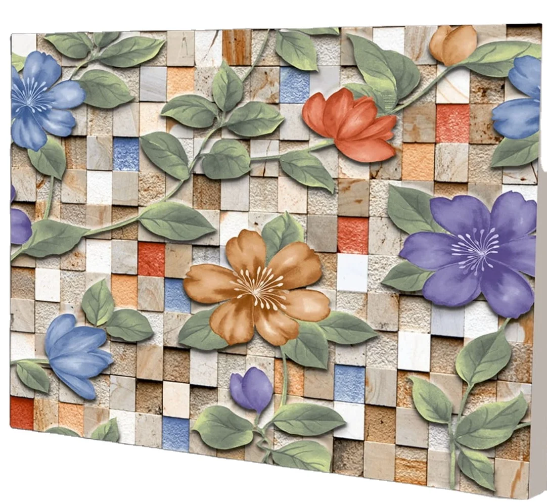 Flower Design digital  Wall tiles 250x375mm  interior and exterior wall decorative tiles with premium quality and glossy surface