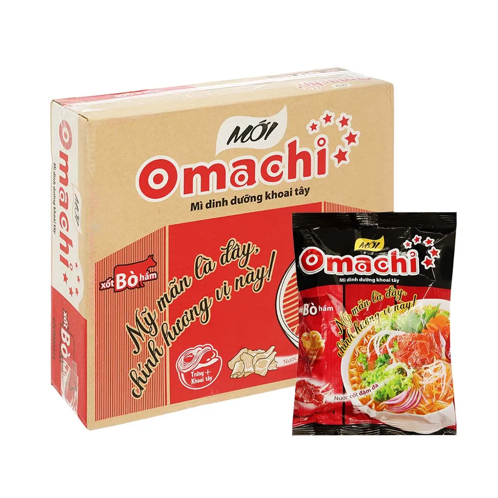 Instant Noodles - OOMACHI Potato Noodle Stewed Beef Sauce 80g Made From Eggs and Yellow Potatoes Easy