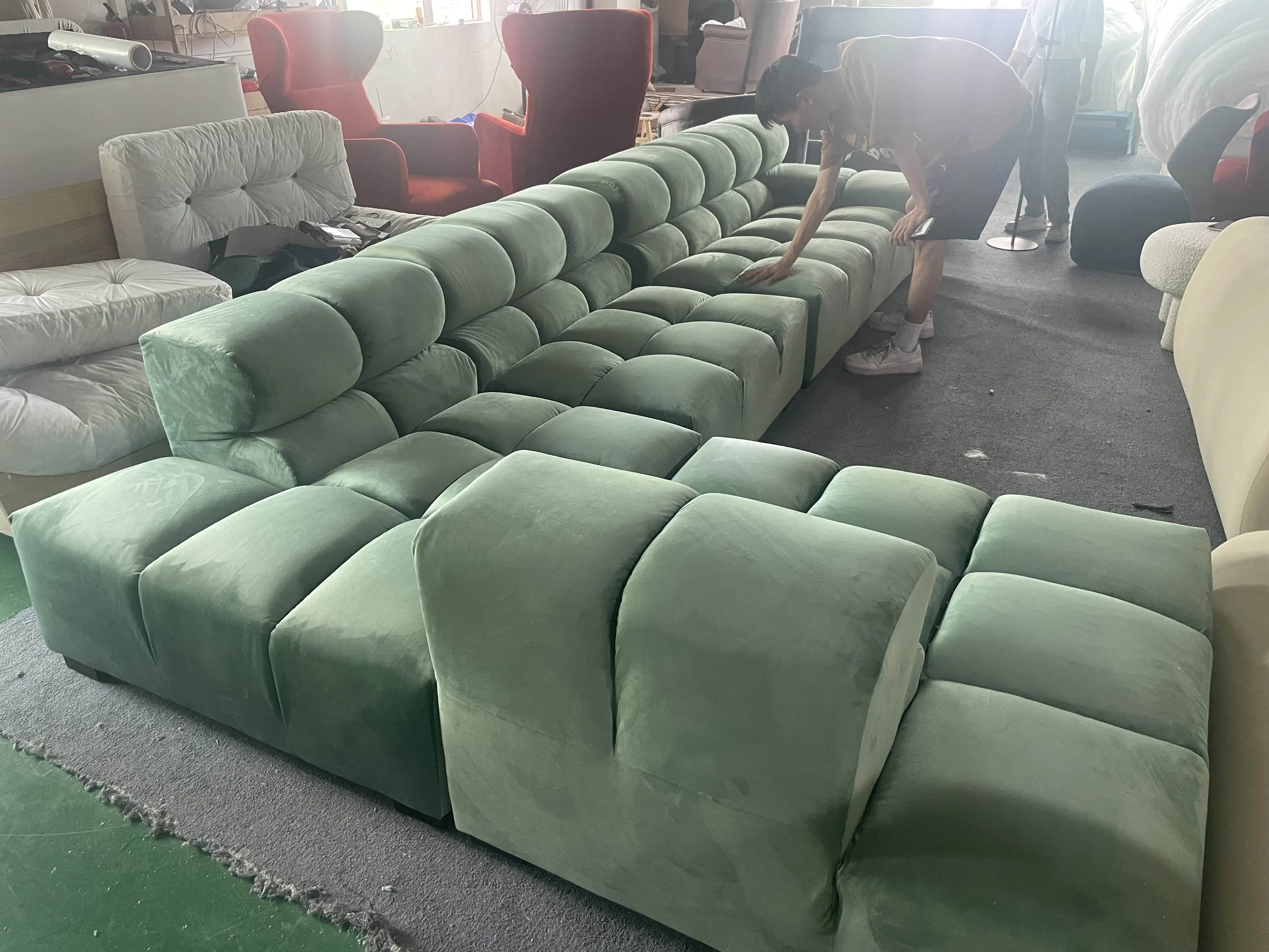 Ready to ship living room furniture modern living room sofas modular sofa