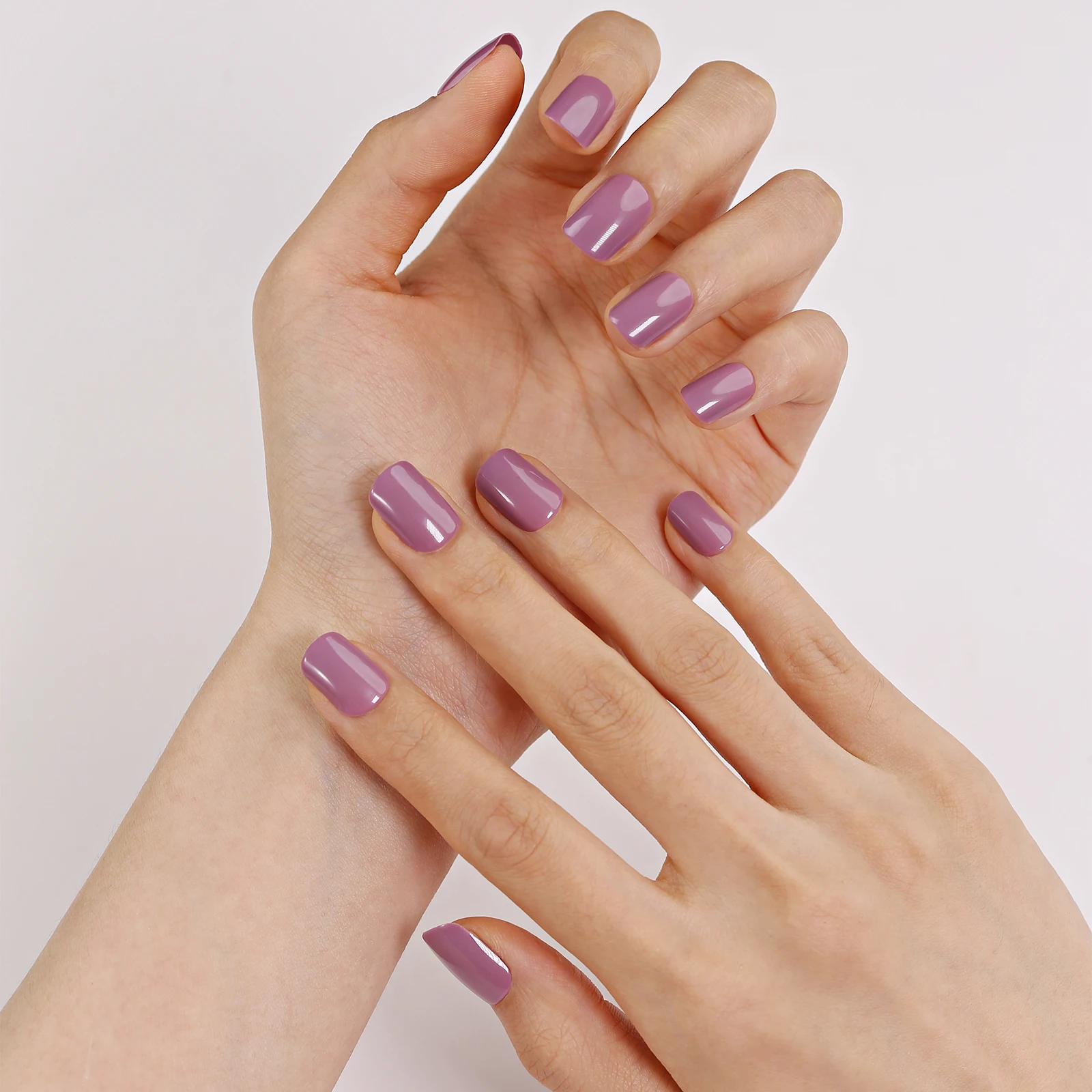 MLEN OEM 24Pcs Press on Nails Medium 3D Rhinestones Coffin Fa ke Nails with Designs false nail for women and girls