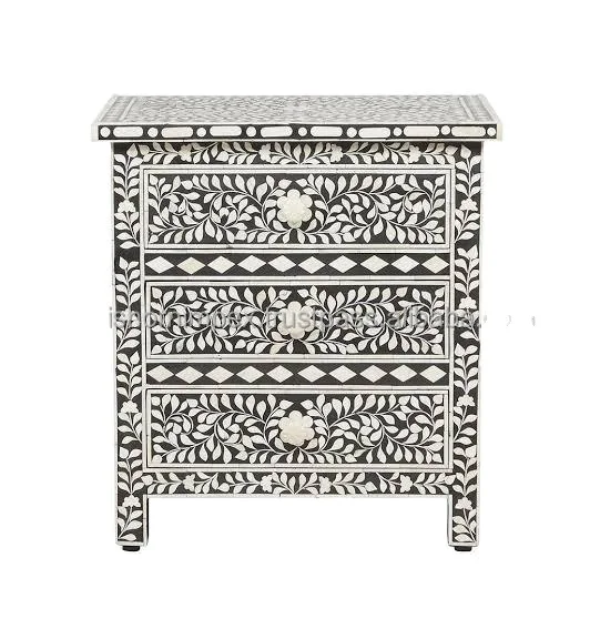 Bone Inlay Chest 7 Drawer Living Room Cabinet Bone Inlay Dresser Furniture handmade side table home colorful vintage style