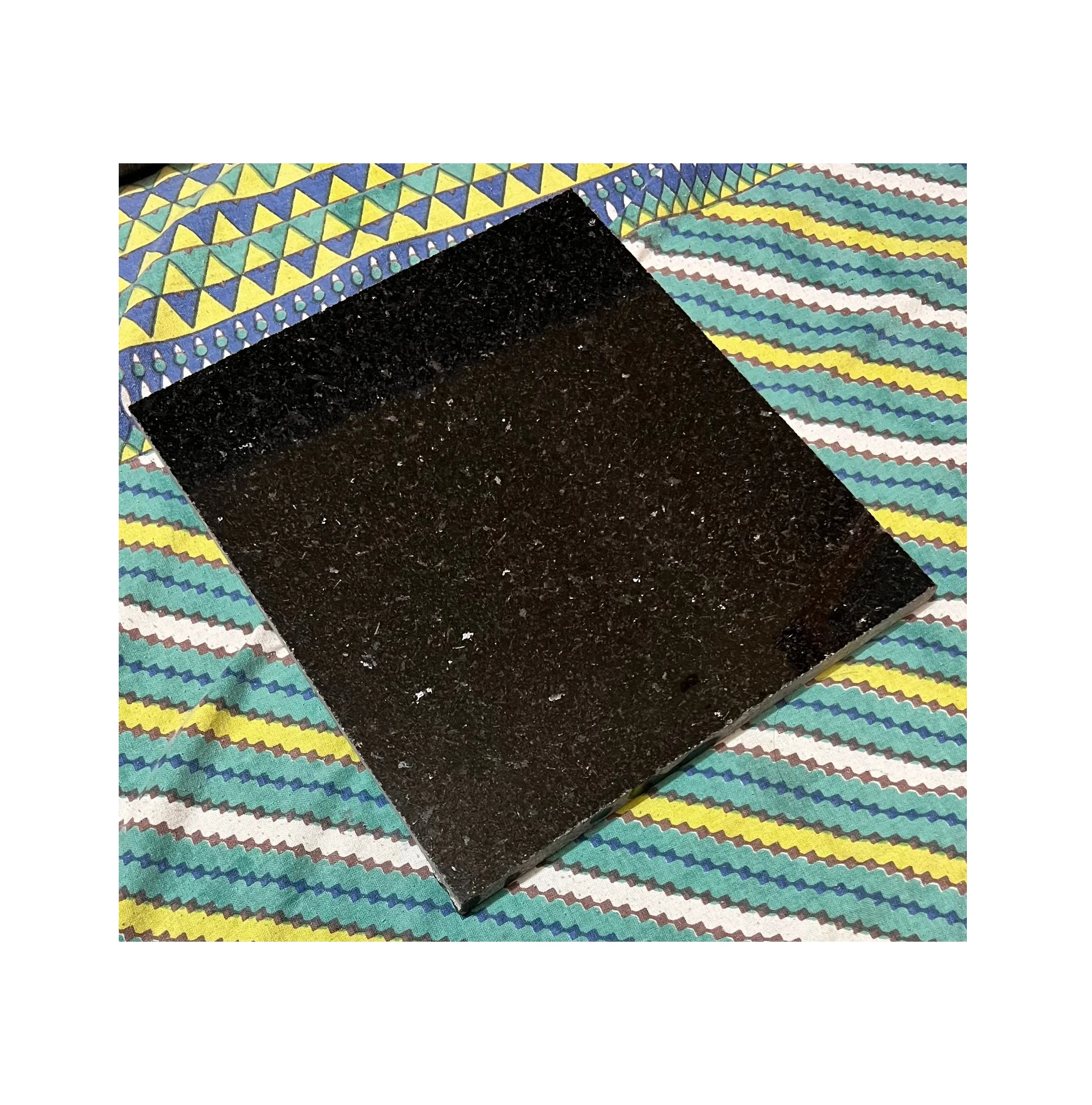 Latest Design Silver Black Galaxy Granite Tiles and Blocks from India for Creative and Coordinated Floor Installations