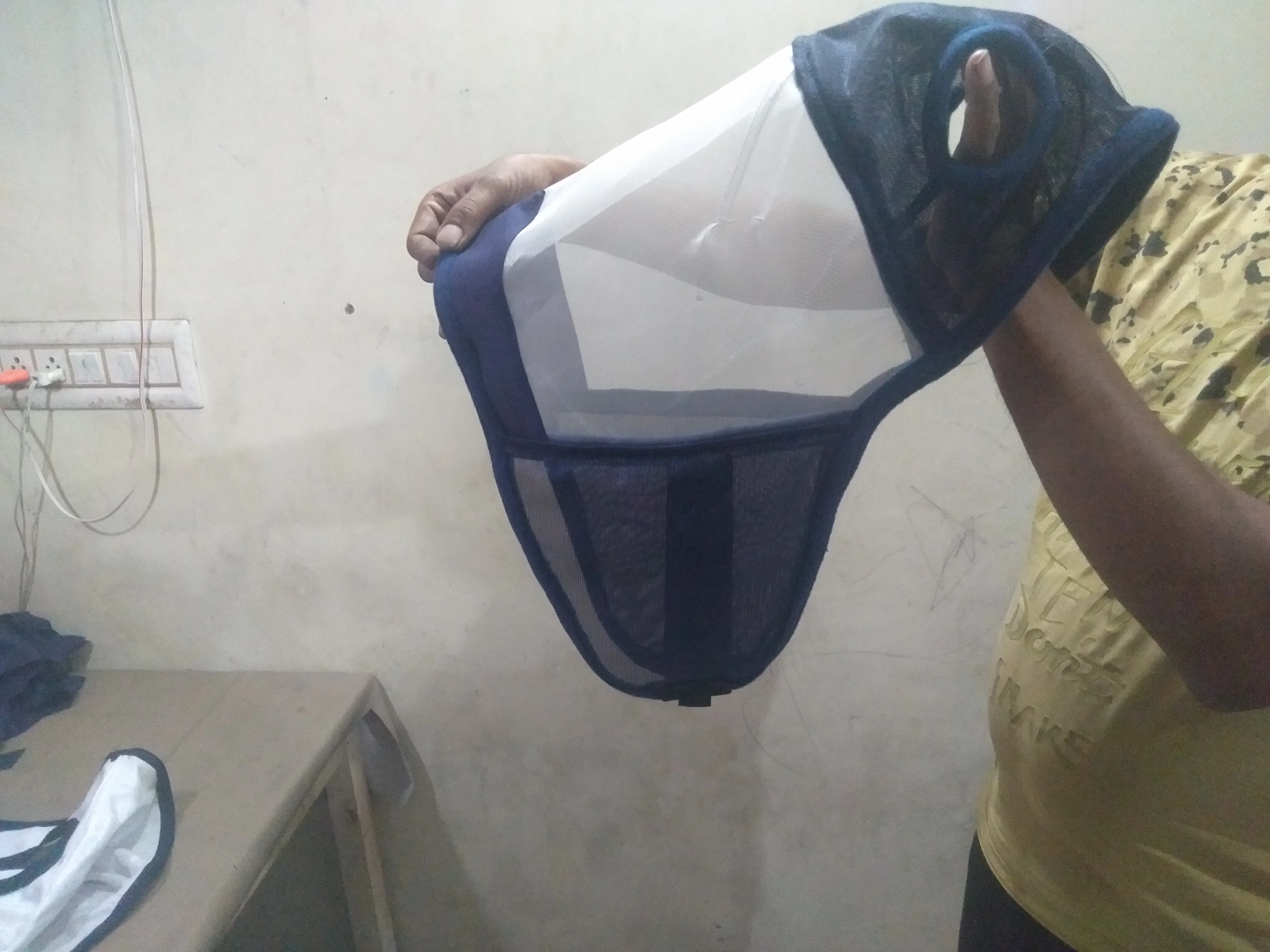 Adjustable mesh Horse Fly Bonnet Black Protects small flies fleece padding full face fly veil perfect for horses India