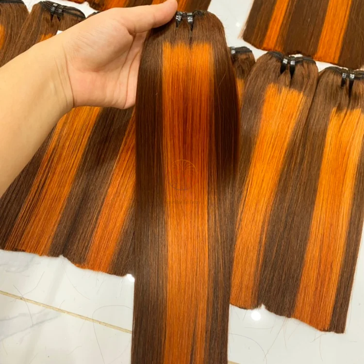 Double Drawn Short Asian Hair 100% Human Hair Virgin Cuticle Aligned South East Asian Hair Bone Straight