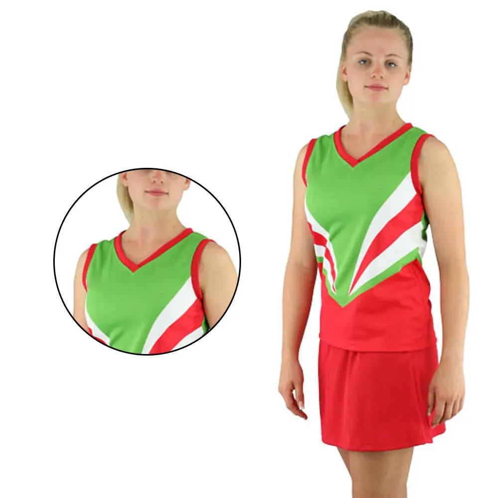 Custom Netball Uniforms and Dresses Sublimation Cheerleader Netball Uniform Quick Dry Women Netball Uniform