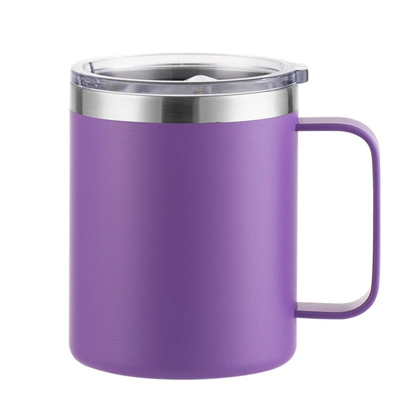 Wholesale BPA Free Stainless Steel Double Walled 12 oz Insulated Vacuum Camping Travel Tea Coffee Mug With Handle