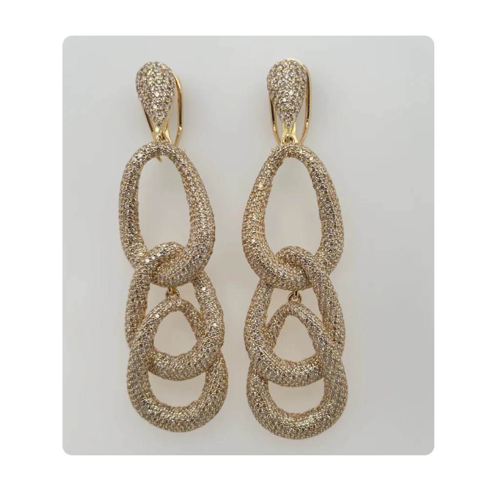 Earring Made in 14kt Yellow Gold With VS- SI Diamond Clarity Buy Gold & Diamond Earrings Online for Women & Girls