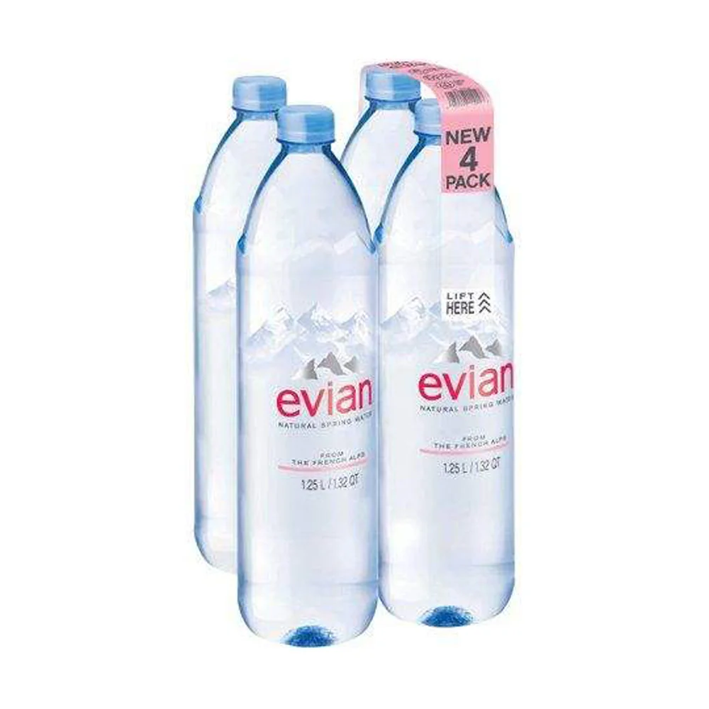 350ml 500ml 750ml High end champagne soft drinks french evian mineral water glass bottle