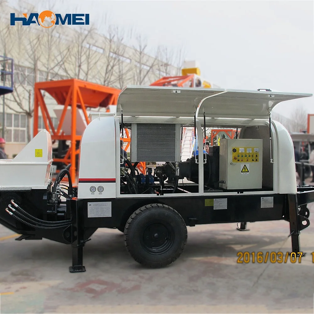 2024 Новый высокоэффективный портативный буксировочный HTBS30-10-78r JBS40 дизельный бетонный насос в Дубае