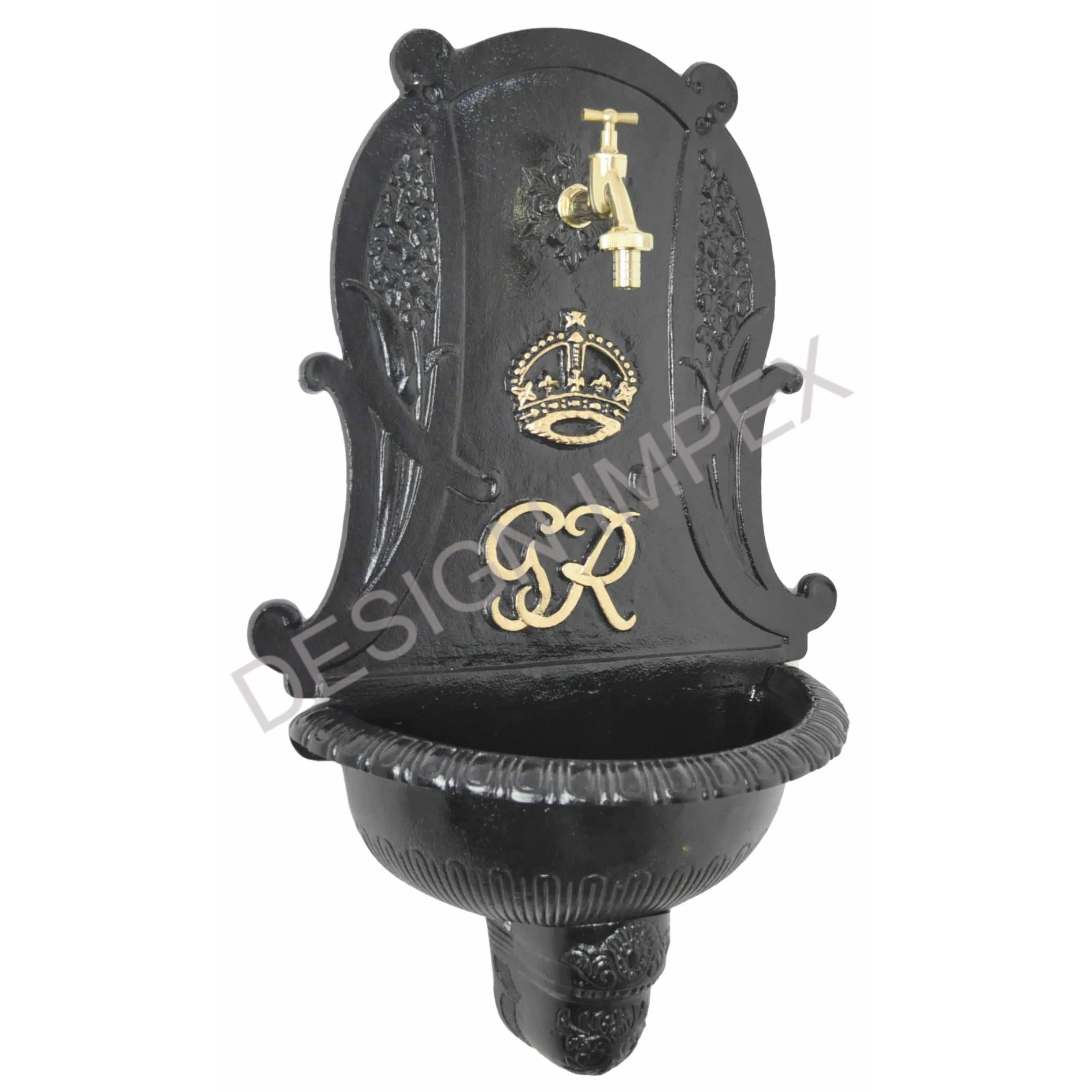 Wholesale Manufacture Of Garden Walls Mounted Wall Fountain Vintage Style New Elegant Outdoor Water Supply Utility With Basin